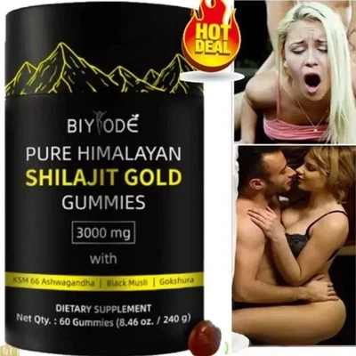 SHILAJIT GUMMIES SHILAJIT RESIN Biyode Himalayan Shilajit Gold Gummies 3000MG Ashwagandha FAST & FREE DELIVERY