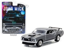 1969 FORD MUSTANG BOSS 429 GRAY "JOHN WICK" 1/64 DIECAST BY GREENLIGHT 44780 E