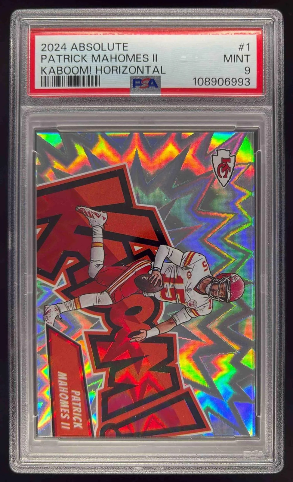 2024 Panini Absolute Kaboom Horizontal #1 Patrick Mahomes II SSP PSA 9