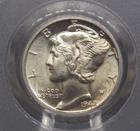 1942 "D" Mercury SILVER Dime 10c PCGS MS66 FB #667 *FULL BANDS* Gem BU ECC&C Inc