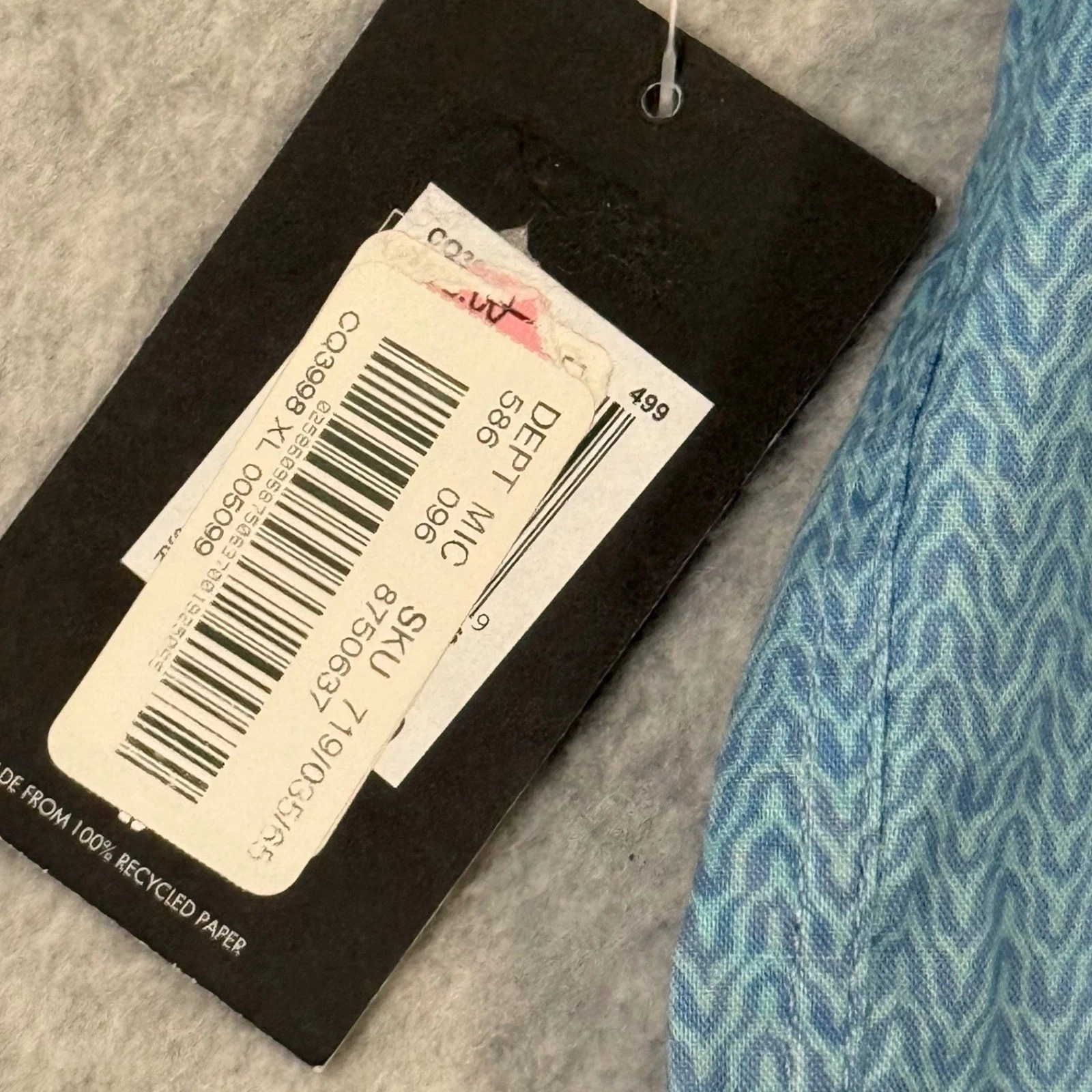 Hurley Men XL Blue Geometric Stretch Short Sleeve Button Down Shirt CQ3998 - product detail image 13