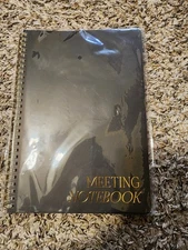 ZICOTO Meeting Notebook For Work Organization - Black, Spiral Bound