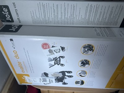 NEU Joie Evalite Duo Geschwisterwagen + Soft Carry Cot   unbenutzt