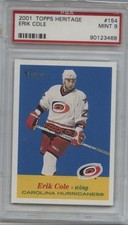 2001 Topps Heritage #154 Eric Cole PSA 9 Mint RC Hurricanes 