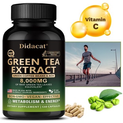 4-in-1 Green Tea EGCG Complex Caps,Healthy Metabolism, Boost Daily Energy 120CT