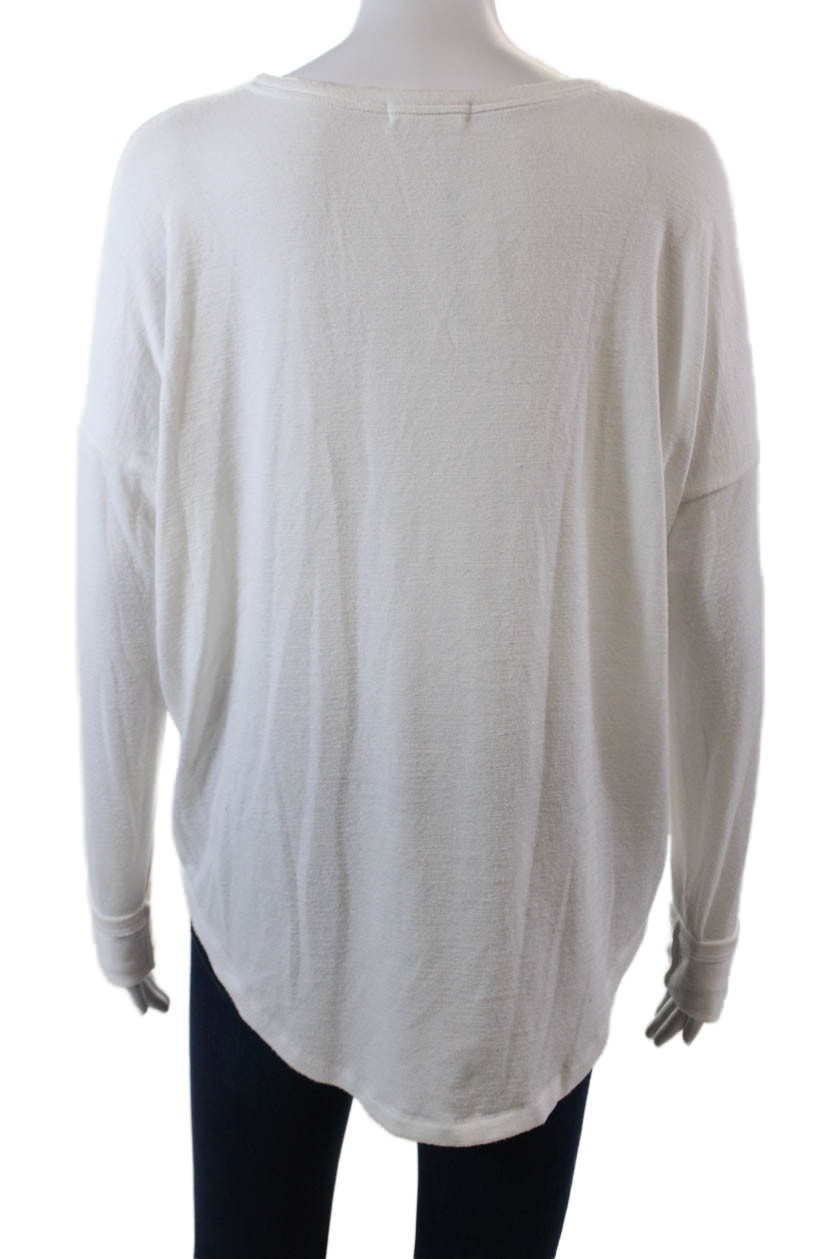 Rag & Bone Womens Solid Round Neck Pullover Long … - image 3