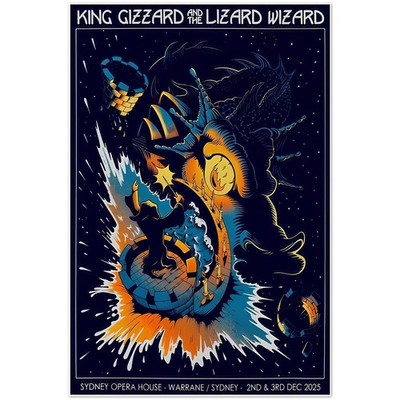 King Gizzard And The Lizard Wizard Sydney Opera House Dec 2025 Poster