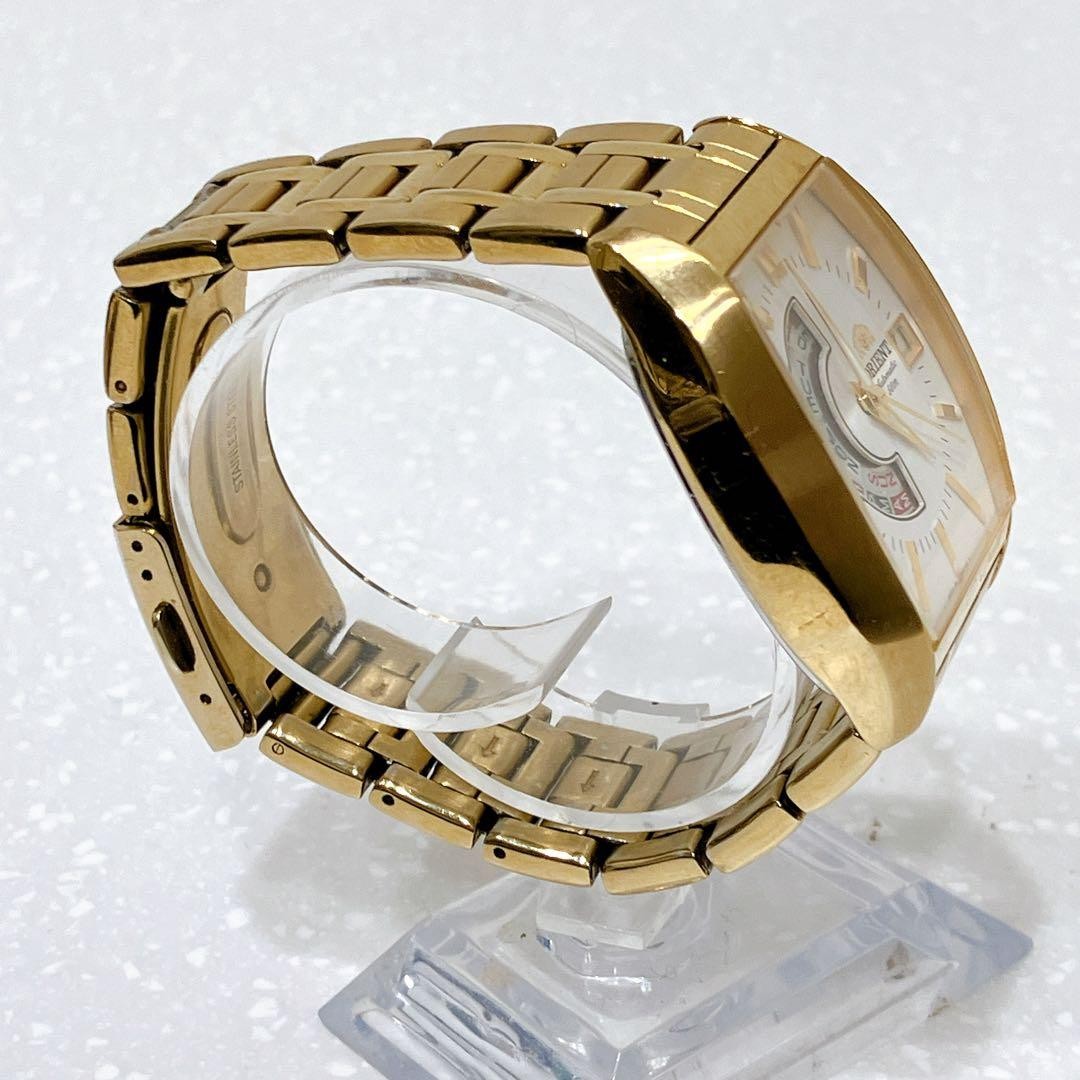 ORIENT Watch Automatic Gold Square Dial Stainless… - image 4