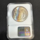 1888-P Morgan Silver Dollar MS64 NGC Monster Crescent Toner Beautiful Coin! 🌈