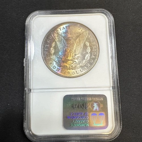 1888-P Morgan Silver Dollar MS64 NGC Monster Crescent Toner Beautiful Coin! 🌈