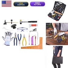 IMT 16 Pieces Mosaic Tile Stained Glass Tool Set for Beginner with Carrying Case