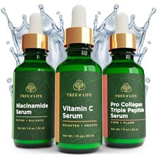 Tree of Life Skincare Set Vitamin C Niacinamide Peptide Brightening Firming Set