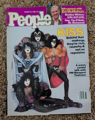 PEOPLE MAGAZINE August 18 1980 KISS COVER Behind The Makeup. Gene Simmons