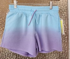 All In Motion Girls Shorts L 10/12 Gradient Blue Purple NWT Comfort Stretch
