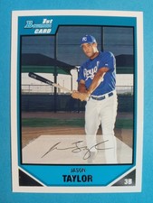 2007 Bowman Prospects 1st Jason Taylor RC #BP2 Los Angeles Dodgers 