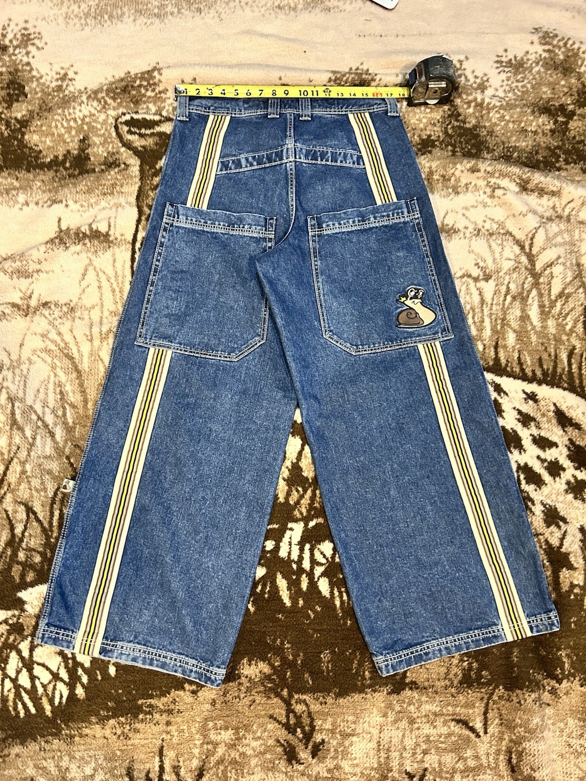 Jnco Jeans 26 Inch Cuff Opening Blue Denim Slugs Size 32/30 Tagged