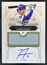 2025 Topps Definitive Freddie Freeman Relic Auto Jersey Patch #/50 Dodgers