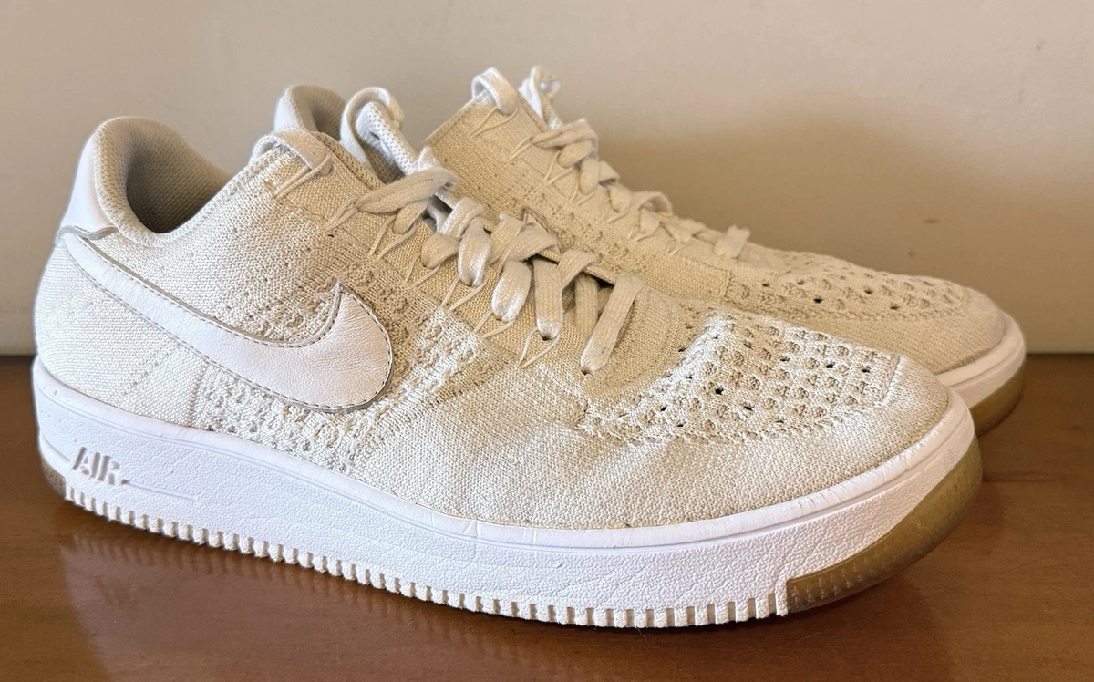 Nike - AF1 Ultra Flyknit Low - Sneakers - White - Men\'s - 10.5 - 817418-100 NIKE AIR FORCE 1 ULTRA FLYKNIT LOW FK AF1 STRING TAN WHITE  main image 2