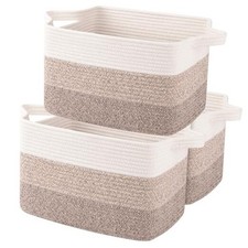 Storage Basket, Woven Baskets for Storage, 3 pcs-13  x9.9  x8.7  Gradient Yellow