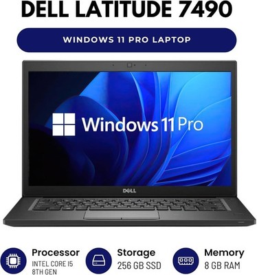 Dell Latitude 7490 Laptop 14'' FHD I5-8350U CPU 8GB Ram 256GB NVMe SSD Windows 11