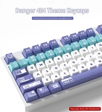 Danger 404 Keycaps 132 Keys PBT Side Printed Mechanical Keyboard Set Violet