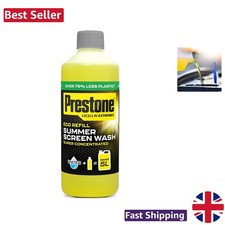 Eco Refill Summer Screenwash 500ml - Makes 5L, Streak-Free & Eco-Friendly 1.20 per litre