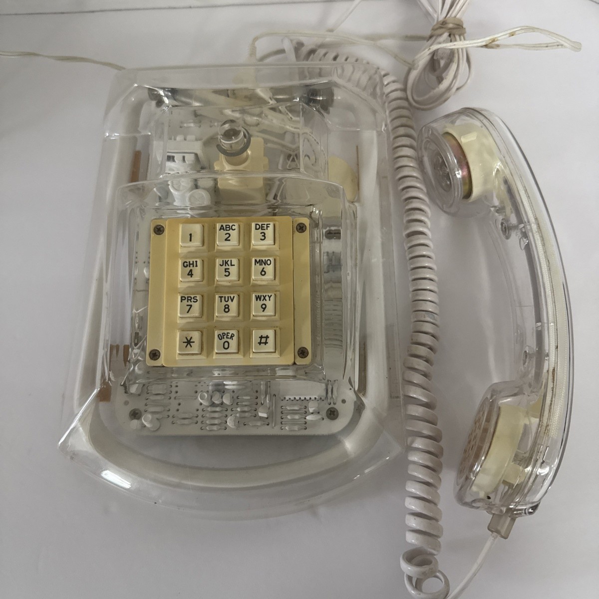 Vintage Roxanne See Through Light Up NEON Hot Pink Phone 1980's