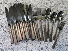 MIKASA AVENUE FROST STAINLESS GLOSSY FORKS SPOONS KNIVES