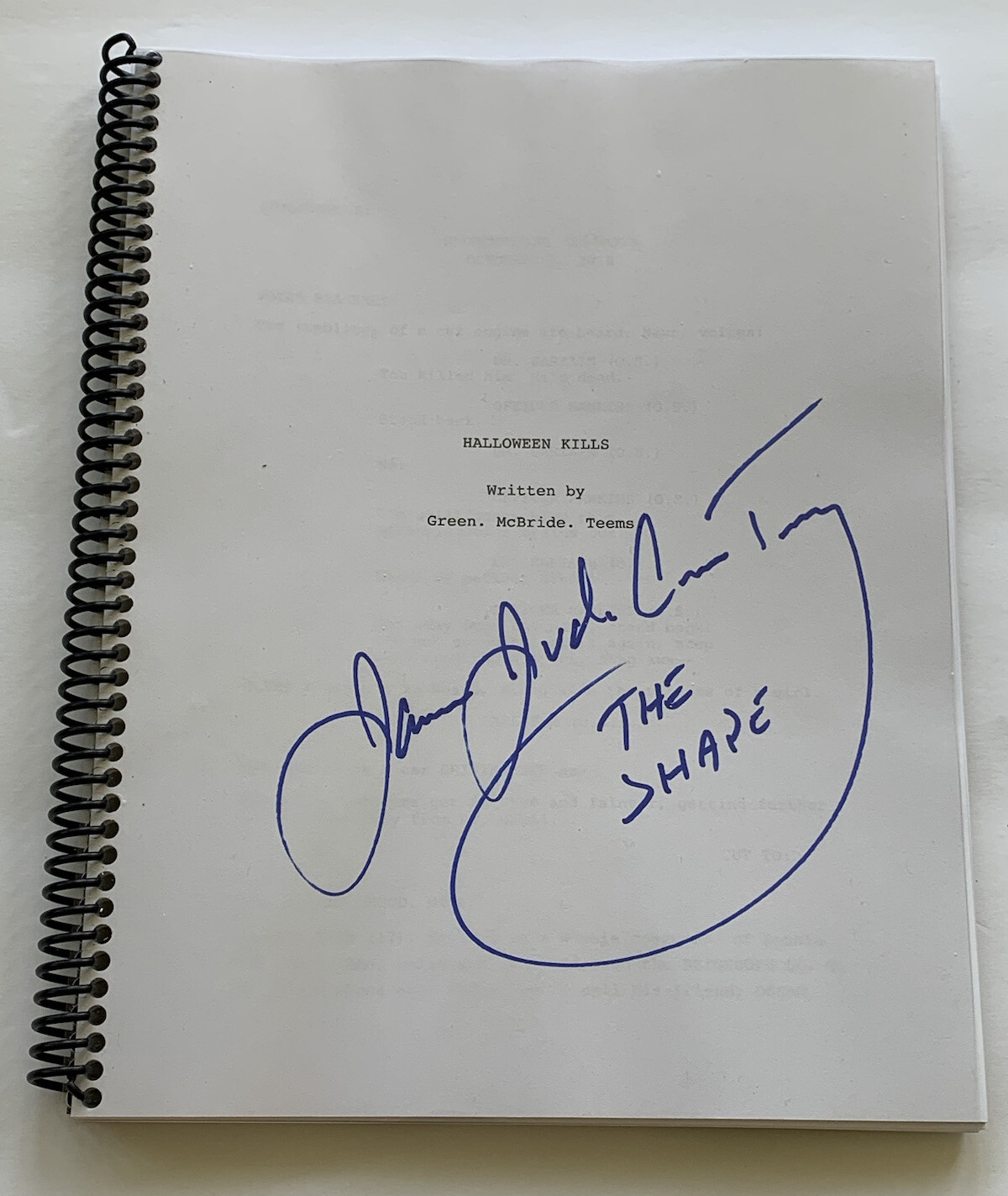 James Jude Courtney Signed Michael Myers Halloween Kills Script EXACT