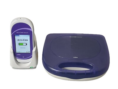 Roche Cobas Accu-Chek Inform II Glucose Monitor Meter + Base & Case (no charger)