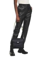 Rag & Bone Black Atlas Shoulder Embossed Italian Calf Leather Modular Bag - Nwt