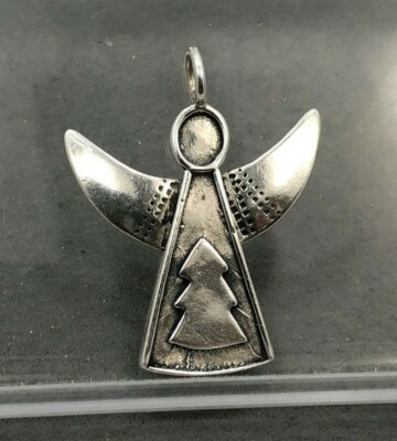 EAC Sterling Silber Weihnachtsengel Anhänger 