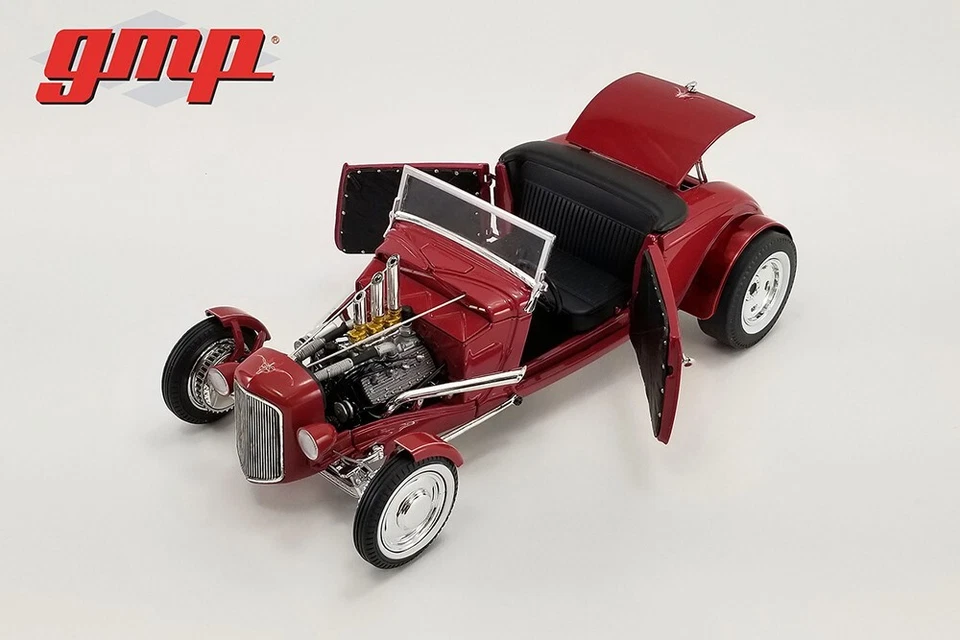 INDIAN MOTORCYCLES 1934 HOT ROD ROADSTER 1/18 scale DIECAST CAR GMP 18958 - Image 4 of 4