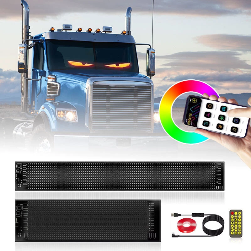 2pcs Colorful Eye Lamp Soft Screen for Car Windows, Led Eyes for Car Window DIY - Image 4 of 4