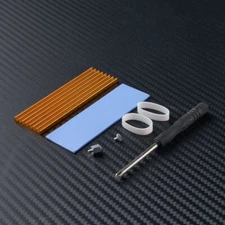 2PCS For M.2 2280 Nvme SSD Heatsink Cooler SSD Thermal Vest Thermal Black/Gold
