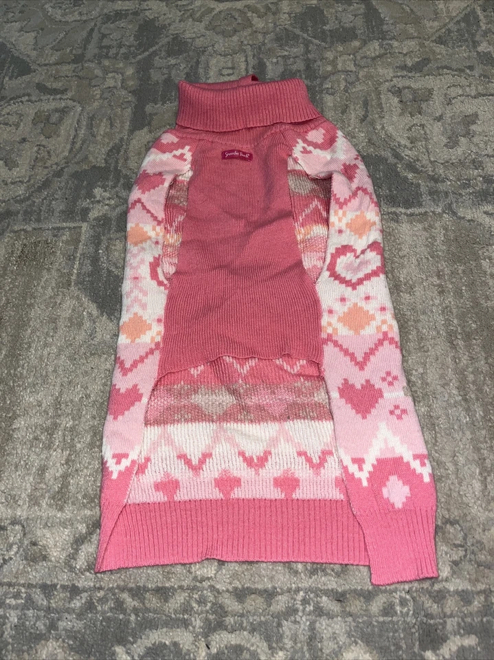 Suéter Rosa CORAZÓN Faiar Isle Perro Mascota Talla XL X-grande Smoochie Pooch Foto 3 de 4
