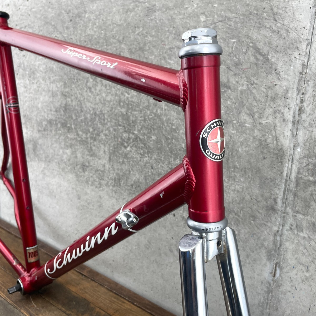 競輪　フレーム Schwinn Super Sport Frame Set Straight Blade Fork Red Alloy