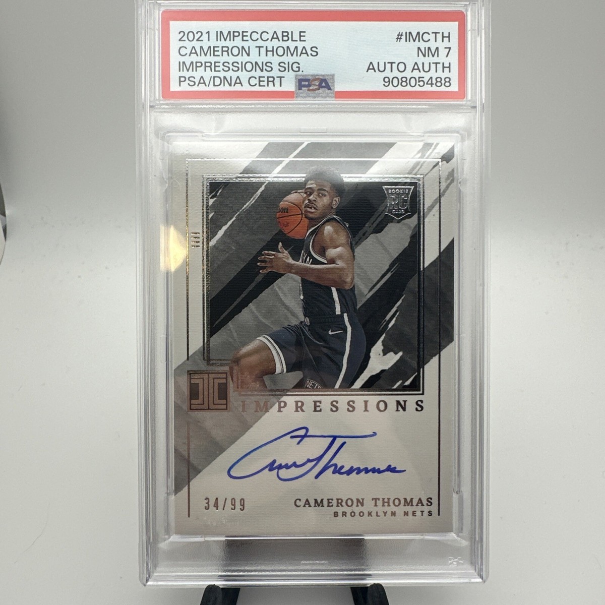 NBA CARDS PSA 10 AUTO Impeccable CAMERON THOMAS RC AUTO /10