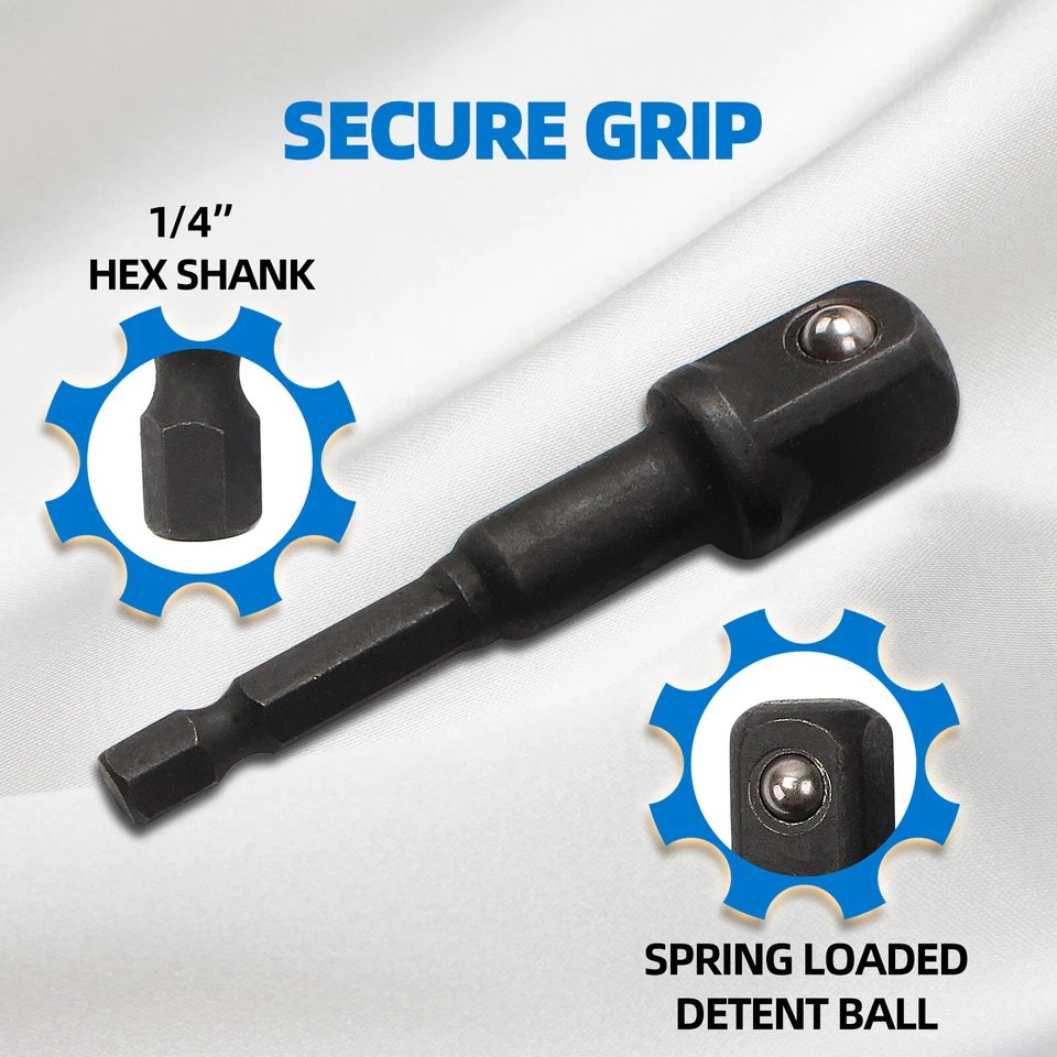 Schlagschrauber Adapter Stecknuss Adapter Nuss Satz 17tlg - Bild 3 von 4