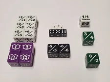 MTG Dice Starter Set / 20 Unique Counters for CCGs like Magic: The Gathering