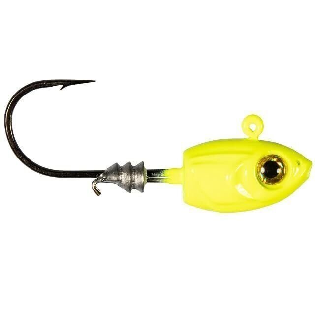 Z-Man CMSH316-03 Micro Headz Chartreuse 3/16oz Jighead Fishing