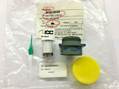 MS27466T25B35S Conn Circular SKT 128 POS Crimp ST Wall Mount 128 Terminal 1 Port