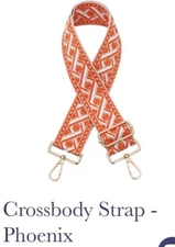 Crossbody “guitar” Purse Strap Phoenix Orange Tan  NEW