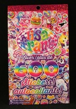 Lisa Frank - Sticker Book - Over 600 Stickers - 5 Sheets - Official Lisa Frank