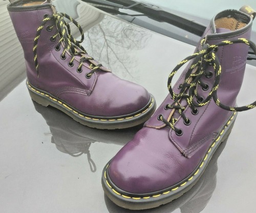 Dr Martens 1460 purple leather boots UK 5 EU 38 Made in England | eBay