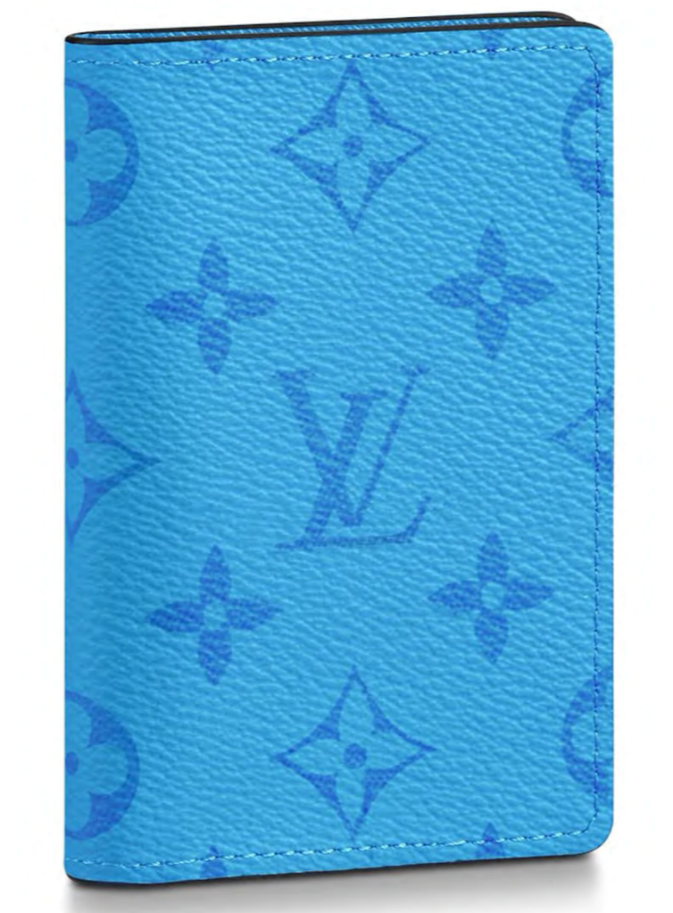 Louis Vuitton Taiga Taigarama Lagoon Blue Monogram Logo Pocket