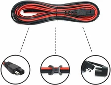 14AWG 2 Pin SAE to SAE Extension Cable 12-24V Quick Disconnect Wire Harness Cord