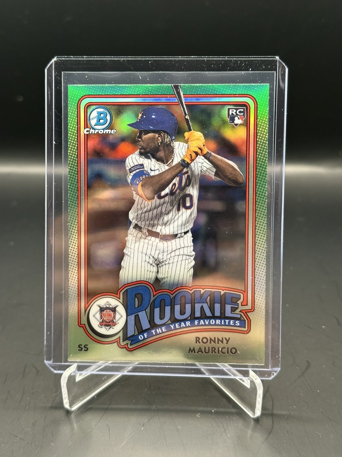 RONNY MAURICIO RC 2024 Bowman Chrome Rookie of the Year Favorites Card Mets