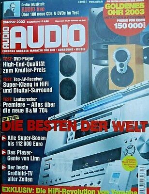 AUDIO 10/03,LINN UNIDISK,KISTO, B&W 704, BRYSTON 4B SST,INTERVIEW STING,JBL 5800
