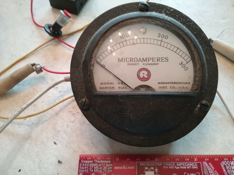 Marion Electric 300uA DC Meter Movement